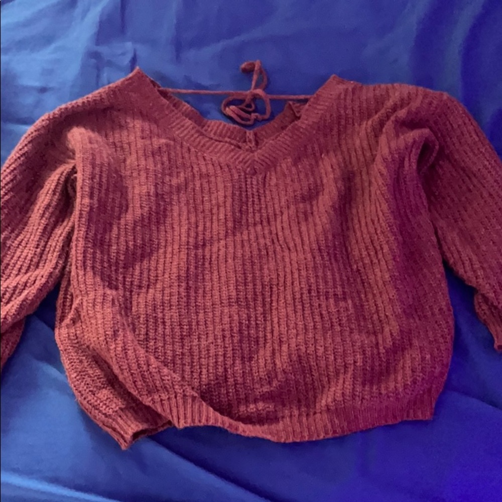 Tie sweater